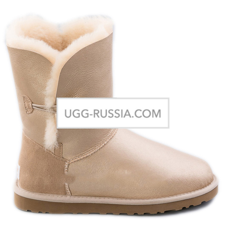 UGG Bailey Button Metallic Sand
