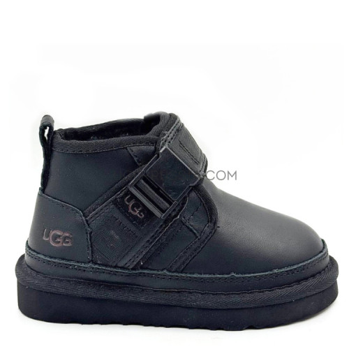 Kids Neumel Snapback Leather Black