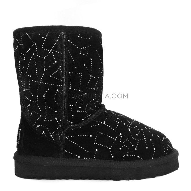 UGG KIDS Classic Short Constellation Black