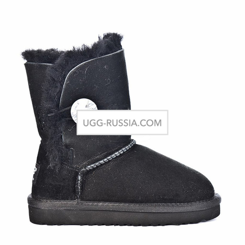 UGG KIDS Bailey Button Bling Black