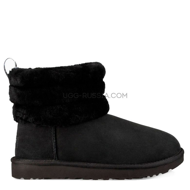 UGG Classic Mini Fluff Quilted Black