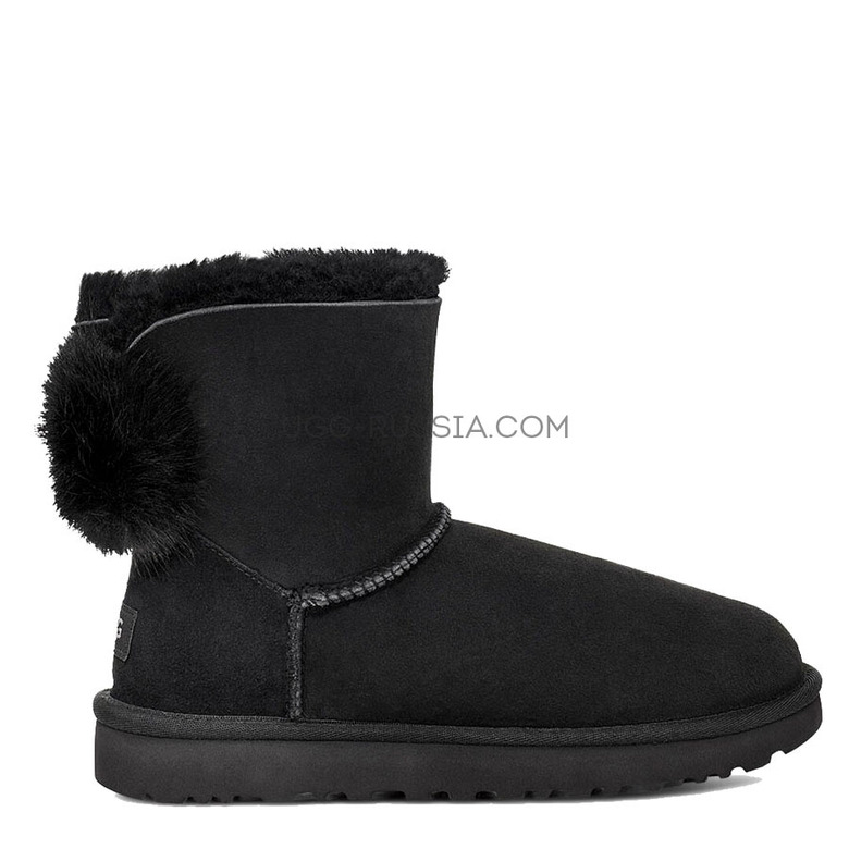 UGG Fluff Bow Mini Black