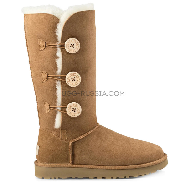 UGG Bailey Button Triplet Chestnut