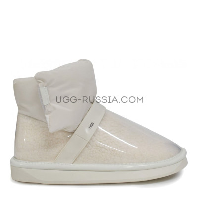 Clear Quilty Boots White