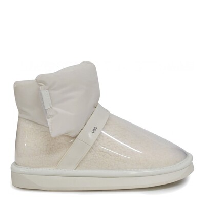 Clear Quilty Boots White
