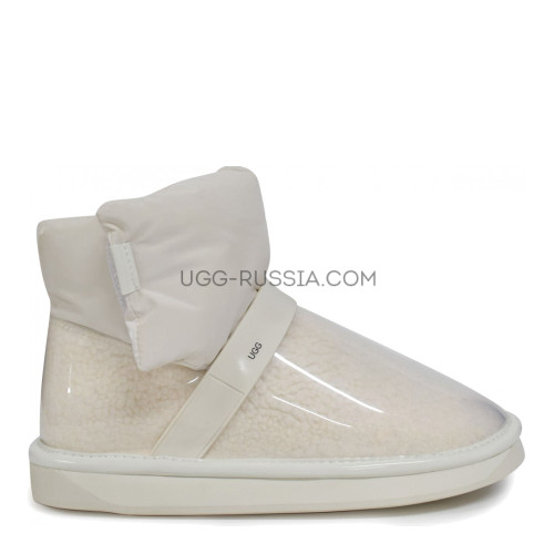 Clear Quilty Boots White