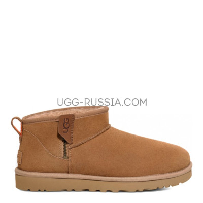 Mens Classic Ultra Mini Zip Boot Chestnut
