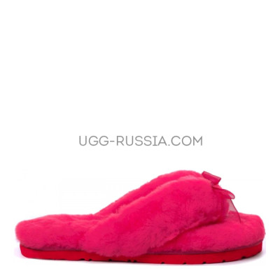 Fluff Flip Flop Rose Red
