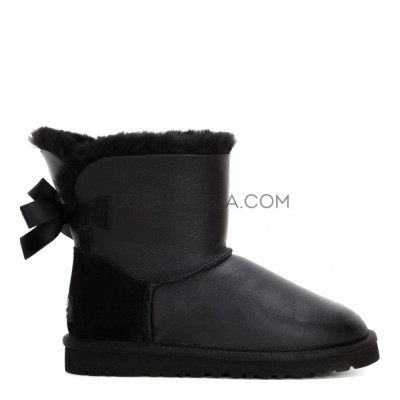 Mini Bailey Bow Metallic Black