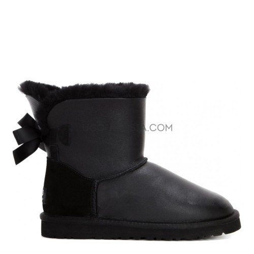 Mini Bailey Bow Metallic Black