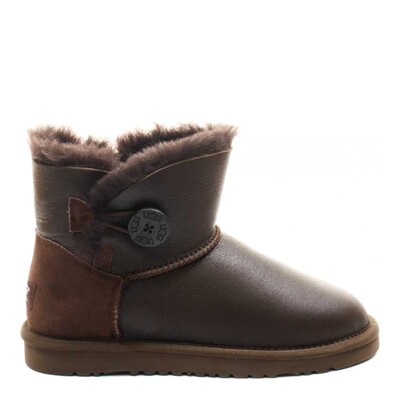 Bailey Button Mini Metallic Chocolate