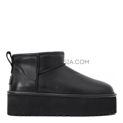 Classic Ultra Mini Platform Leather Black