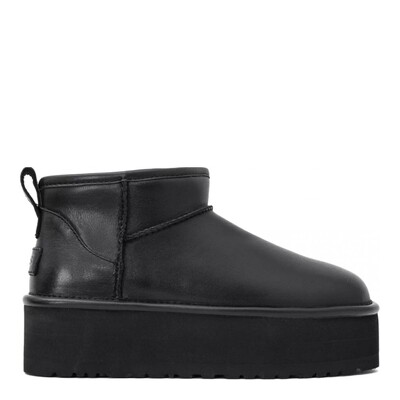 Classic Ultra Mini Platform Leather Black
