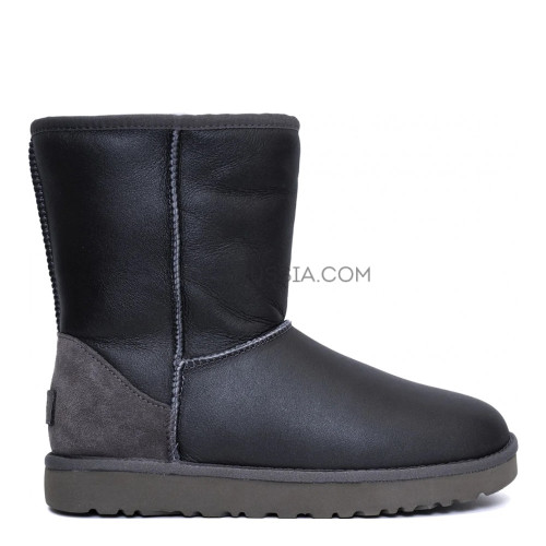 Mens Classic Short Metallic Grey