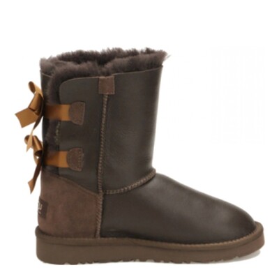 Bailey Bow Metallic Chocolate
