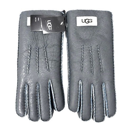 Перчатки UGG кожаные Grey