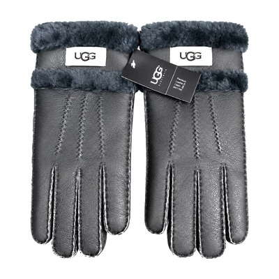 Перчатки UGG кожаные Grey Slate
