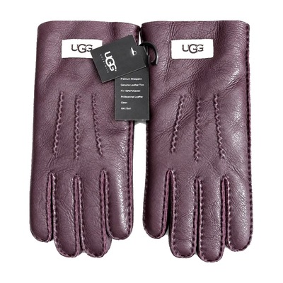 Перчатки UGG кожаные Plum