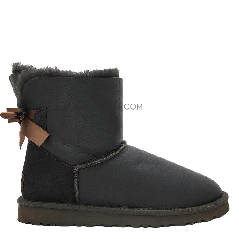 UGG Mini Bailey Bow Metallic Chocolate