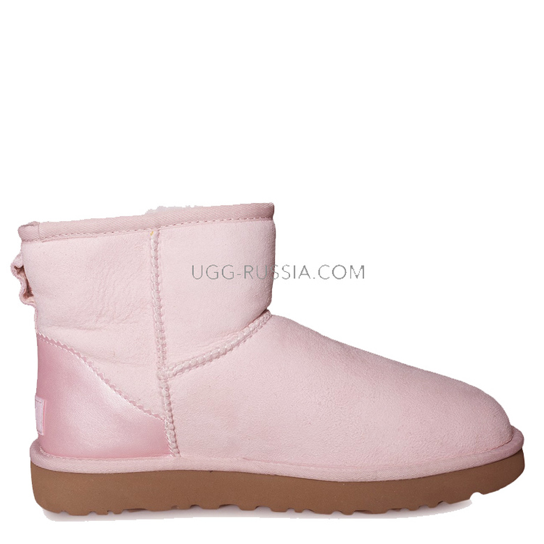 UGG Classic Mini Metallic Seashell Pink