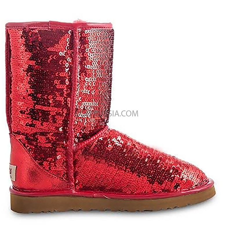 UGG Classic Short Sparkles Red