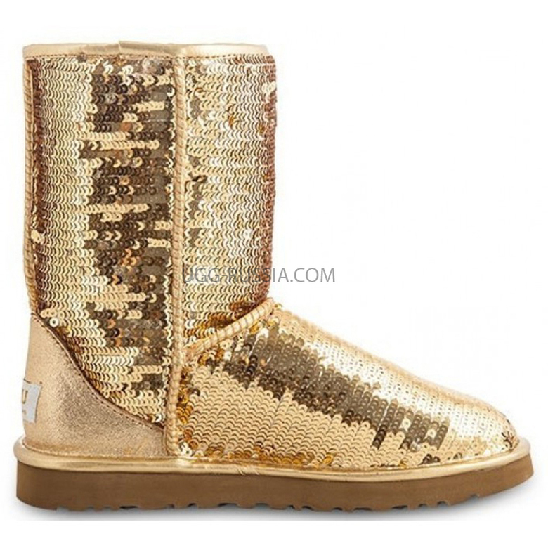 UGG Classic Short Sparkles Gold