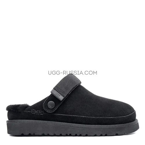 Goldenstar Clog Platform Black