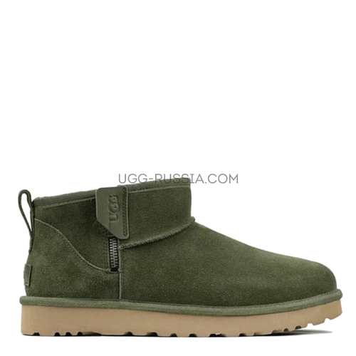 Mens Classic Ultra Mini Zip Boot Khaki