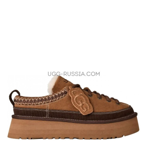 Heritage Lace-Up Slipper Chestnut