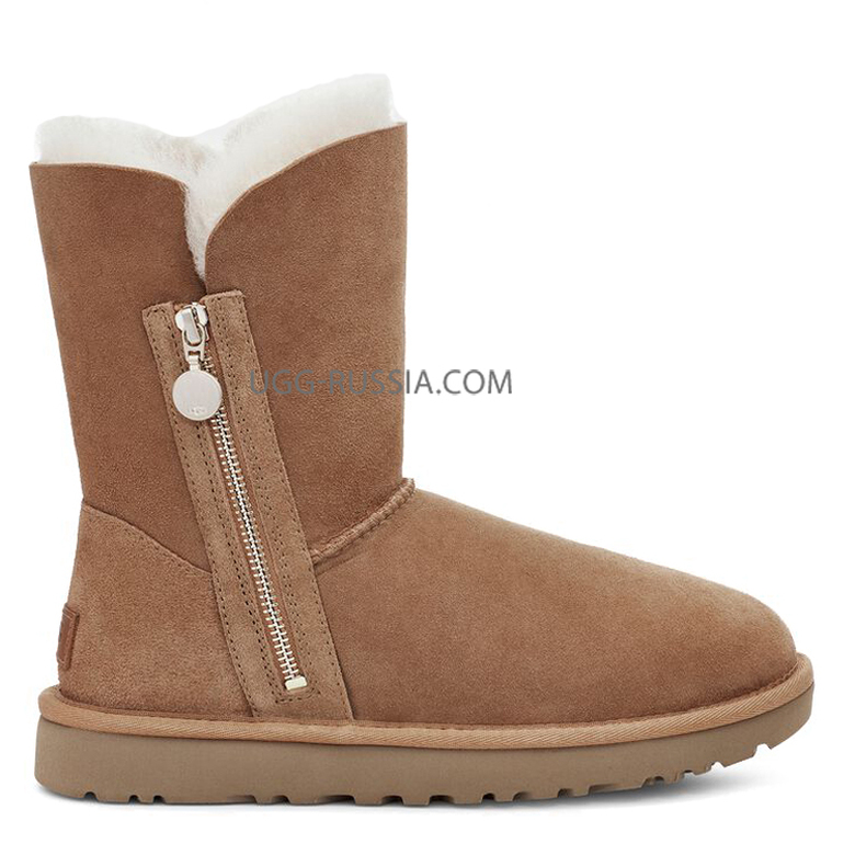 UGG Bailey Zip Short Chestnut