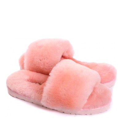 Fluff Slide Slippers Pink