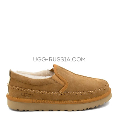 Mens Stitch Slip Chestnut
