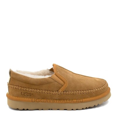 Mens Stitch Slip Chestnut