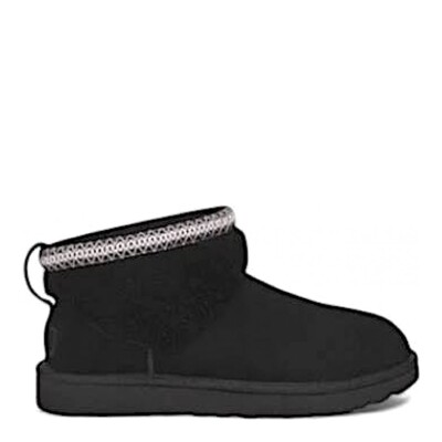 Ultra Mini Lack Maxi Curly Boot Black