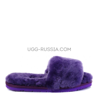 Fluff Slide Slippers Purple