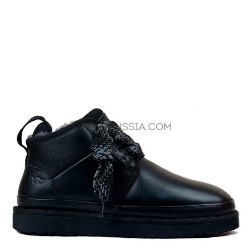 Mens Neumel Leather FT Moss Black