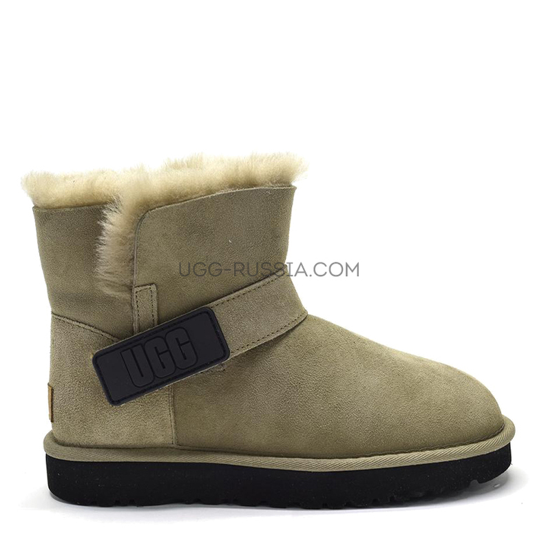 UGG Mini Bailey Graphic Logo Suede Sand