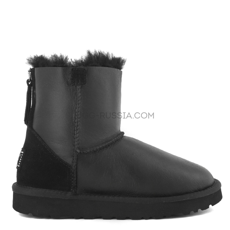 UGG Classic Mini Zip Metallic Black