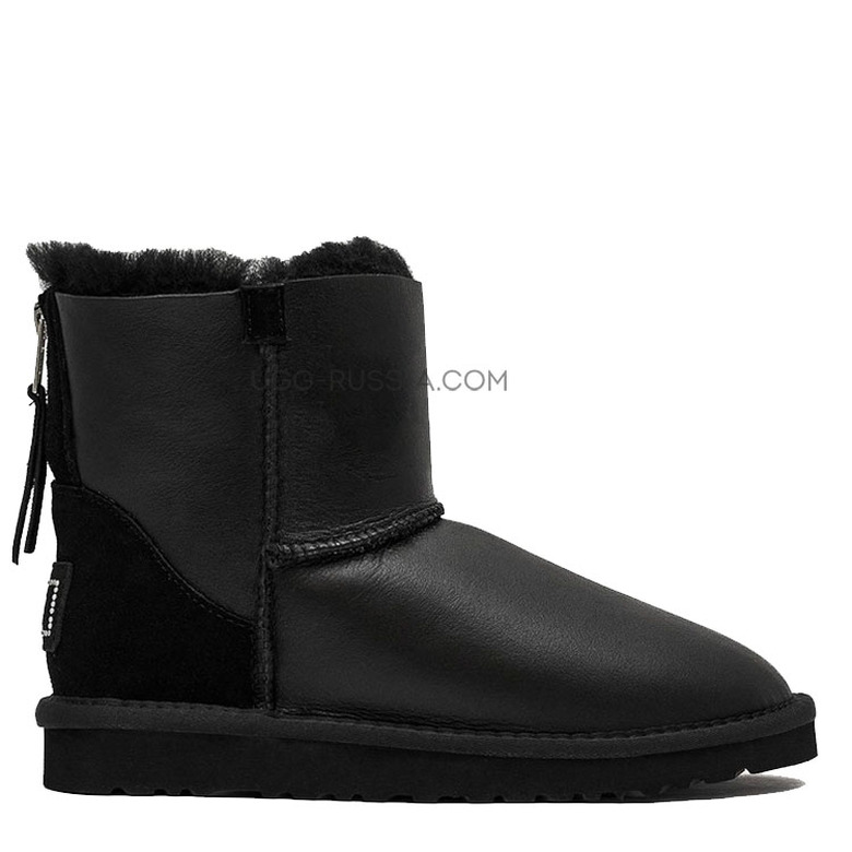UGG Classic Mini ZIP Metaliic Black