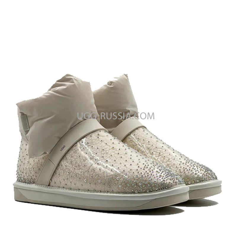 UGG Clear Quilty Boot Bling White