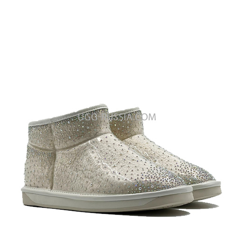 UGG Clear Quilty Ultra Mini Bling White