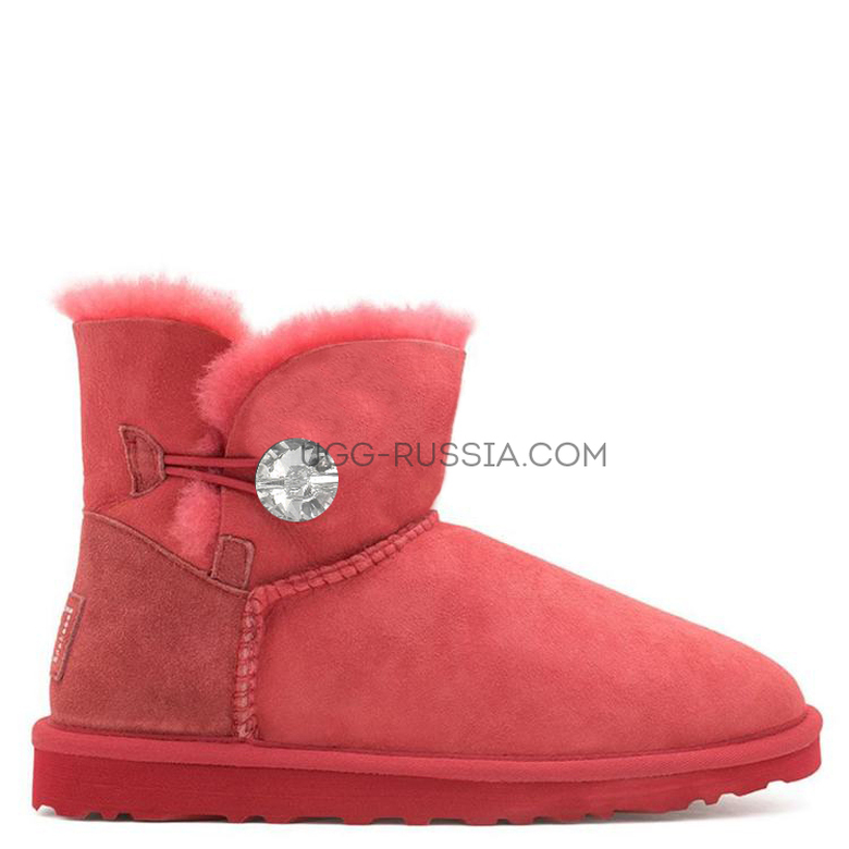 UGG Bailey Button Mini Bling Tomato