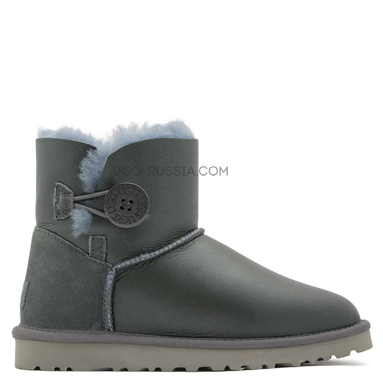 UGG Bailey Button Mini Metallic Grey