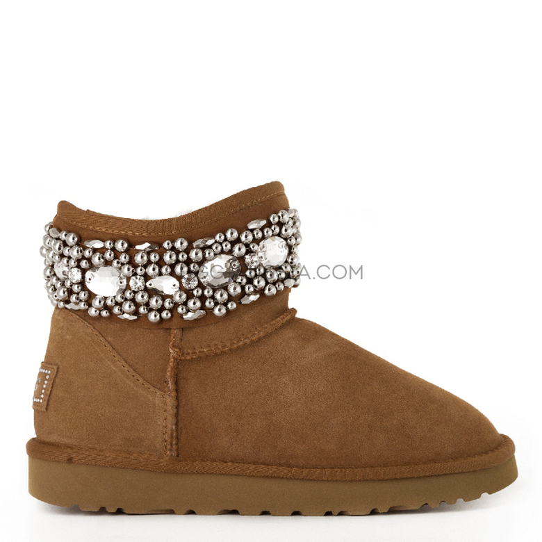 UGG Jimmy Choo Multicrystal Chestnut