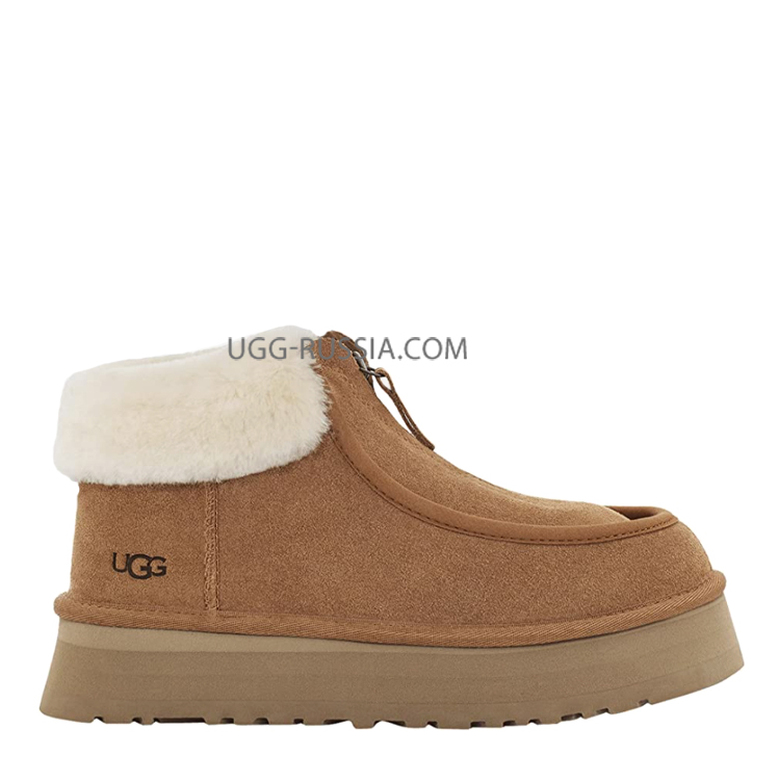 UGG Funkette Platform Boots Chestnut