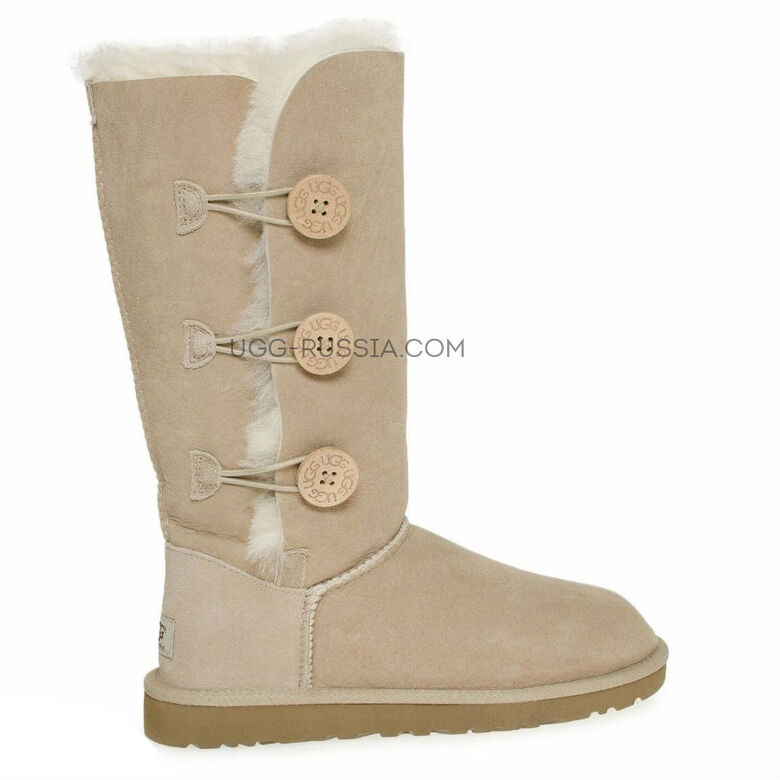 UGG Bailey Button Triplet Sand — Угги Bailey Button Triplet на прогулку: подойдут ли и с чем носить