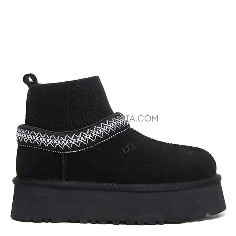 UGG Tazz Knit Black — Угги Tazz черные: с чем носить