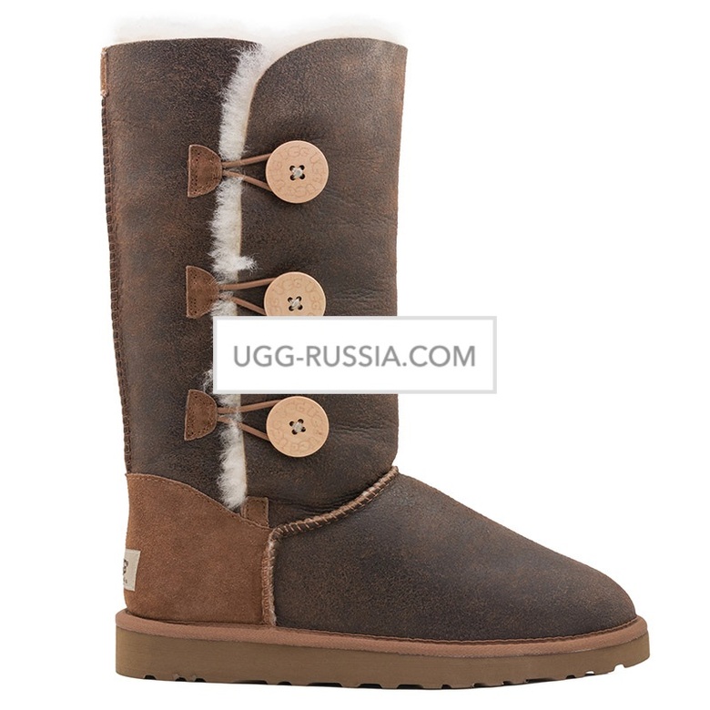 UGG Bailey Button Triplet Bomber Chestnut