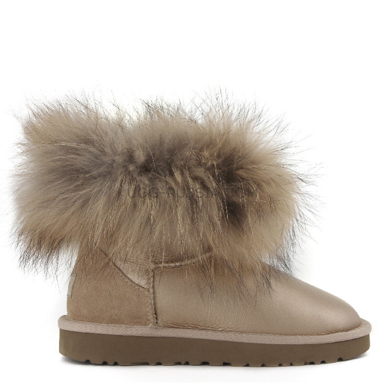 UGG Mini Fox Fur Soft Gold