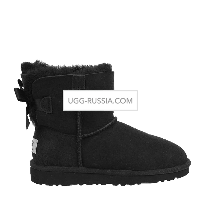 UGG Kids Bailey Bow Mini Black